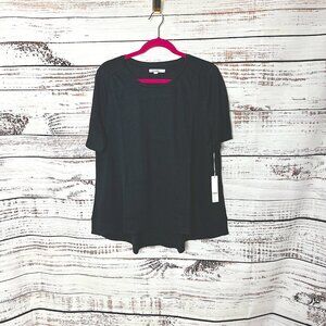 Chico's black short sleeved top Chicos size 2